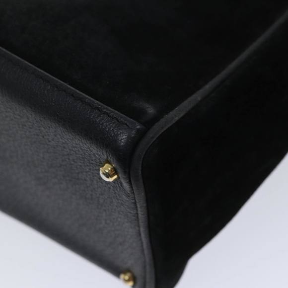 GUCCI Bamboo Hand Bag Suede 2way Black 000 122 0316 Auth 71504 - Picture 16 of 16